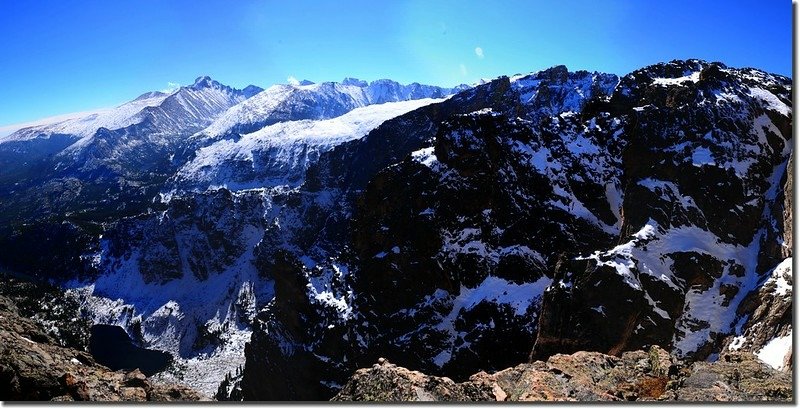 Looking South onto Longs Peak et al. from near 11,800&apos;