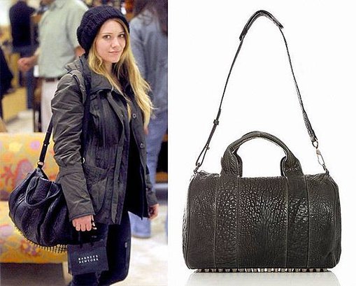 hilary-Alexander Wang Rocco Duffel with Gold Tone Hardware