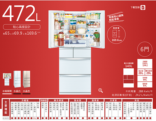 換新冰箱(三菱電機MR-WX47LF)