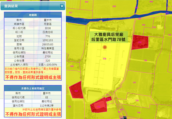 大雅廚具的土地使用: 農地工廠何時了!