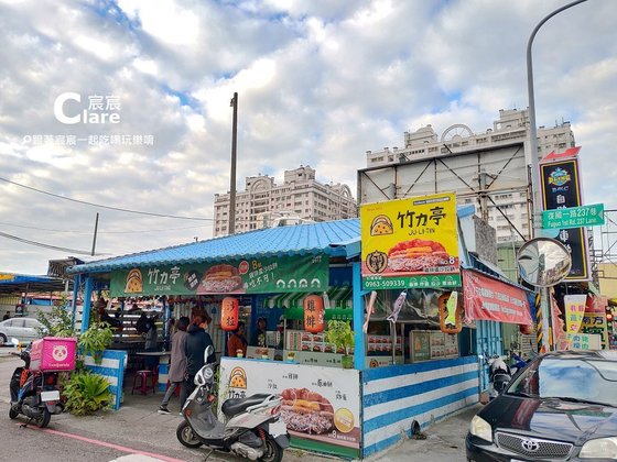 竹力亭蔥油餅-店門口.地點-台南永康下午茶點心2.jpg