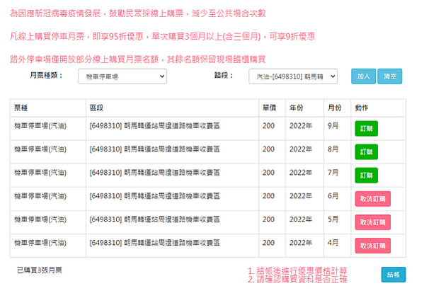 台中市停車格月租5折大省荷包 路邊停車格月票申請 機車、汽車