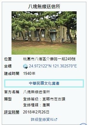 八塊飛行場懷生機場/八塊無線送信所-市定古蹟/板橋無線送信所