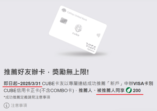 國泰CUBE卡推薦碼