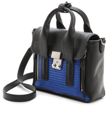 Mini Pashli Satchel in Cobalt &amp; Black8