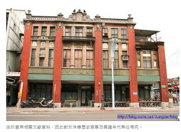 「金義合行」是日治時期由艋舺仕紳陳義塗創立-位於萬華車站對面
