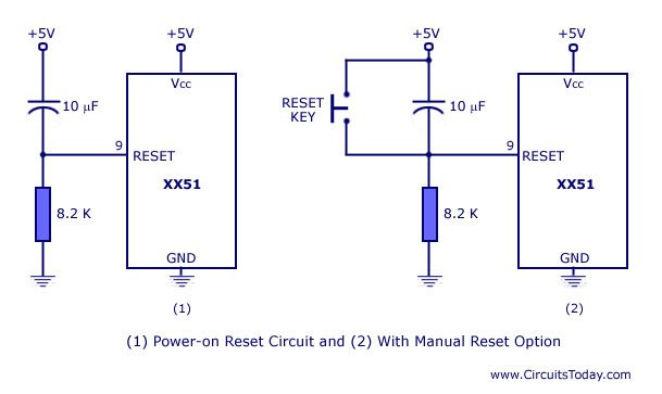 MCU reset 電路圖 for 8051