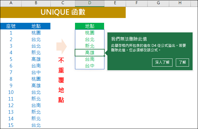 Excel-2021版新增函數的使用