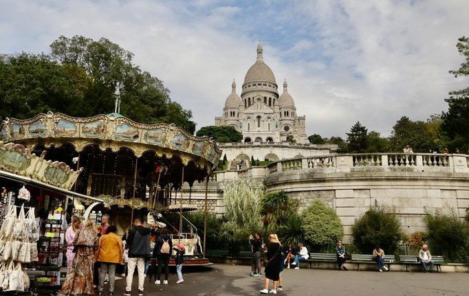 法國 巴黎 蒙馬特Montmartre 聖心堂 小丘廣場 畫