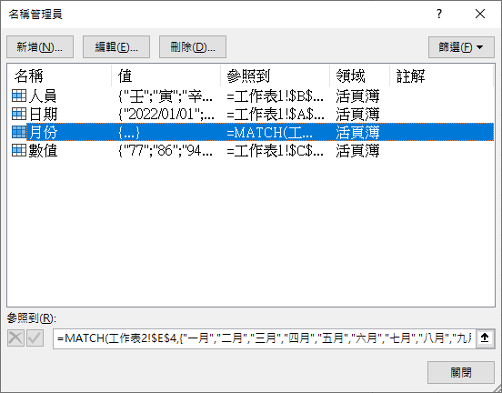 下拉式清單選取月份列出該月日期