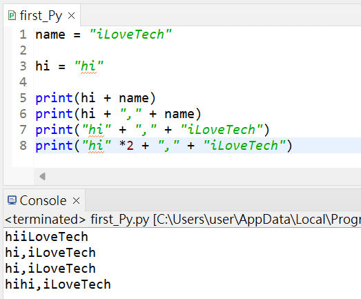 Python Eclipse 初學 入門 教學 字串 處理 結合 分割 截取 插入 字元 長度 split join len 