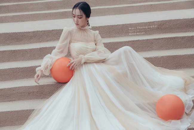 蕭以姍 moei photography 簡約鹽系風格 X 八田伴伴 手作禮服婚物所