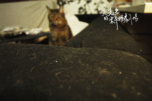 黑沙發清理前