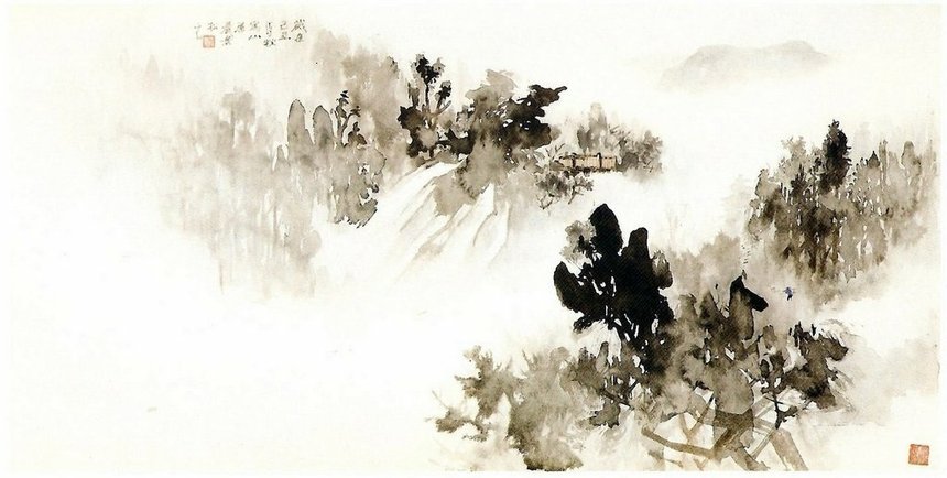 山居晨景