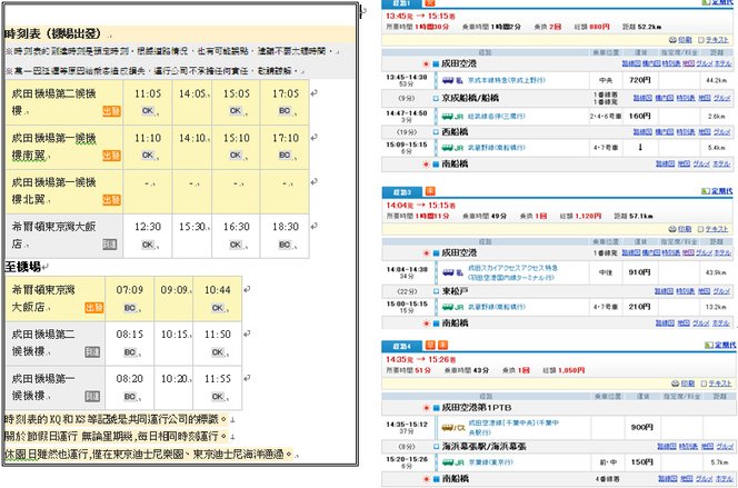 車次表