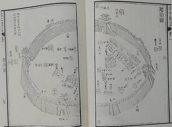 竹塹城-淡水廳，1777年先有武廟(姜太公+關岳帝廟)再有文