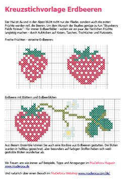 十字繡圖草莓
