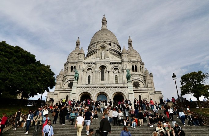 法國 巴黎 蒙馬特Montmartre 聖心堂 小丘廣場 畫