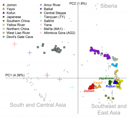 日本古代DNA，彌生，古墳時代的情慾流動