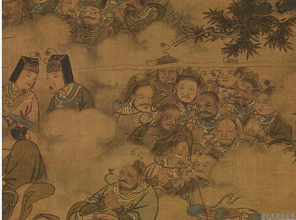宋馬麟三官出巡圖-國寶/方心曲領/青簿黑簿/「三官指的是道教
