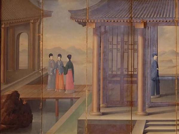 《桐蔭仕女圖屏》