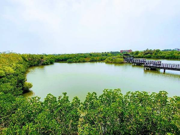 崎峰濕地亭上觀察小潟湖3