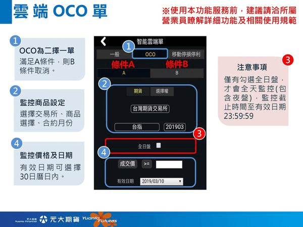 【軟體】元大期貨精靈-智能雲端條件單如何申請? 【手機停損單