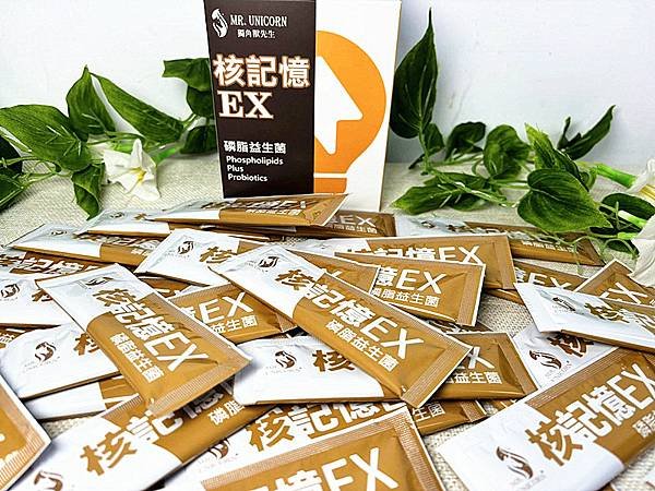 增強記憶力補什麼｜【獨角獸先生】核記憶EX磷脂益生菌，修復Ｘ