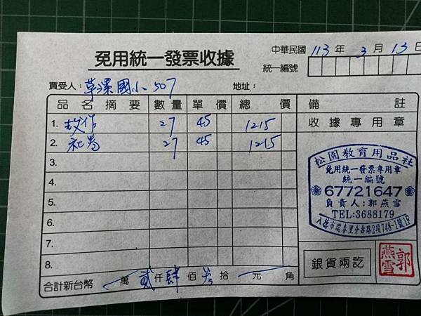 班費使用，結餘1360元