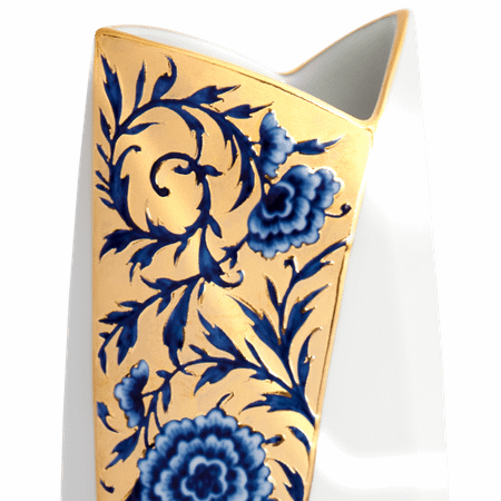 meissen porcelain Vase Blue Brocade vase_3