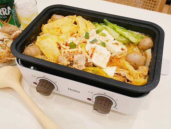 廚房小家電「Haier海爾雙溫控多功能鍋」實用的分離式烤盤設