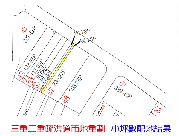 三重二重疏洪道配地