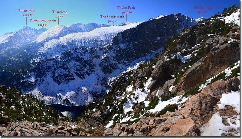 Longs Peak from Emerald Lake Viewpoint 1