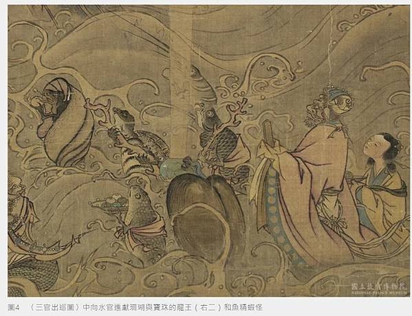 宋馬麟三官出巡圖-國寶/方心曲領/青簿黑簿/「三官指的是道教