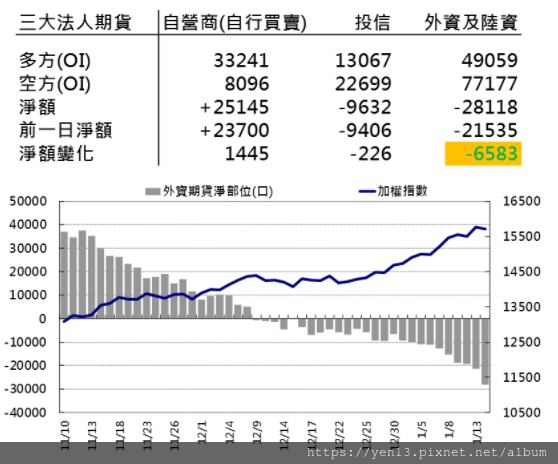 外資淨部位20210114