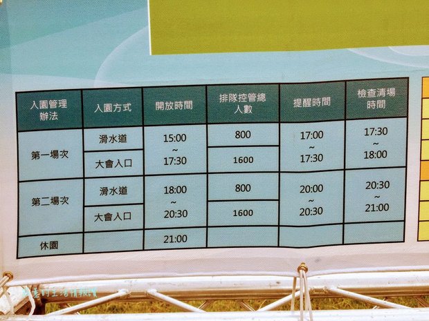 新月橋水道節2019 場次、時間、管制人員