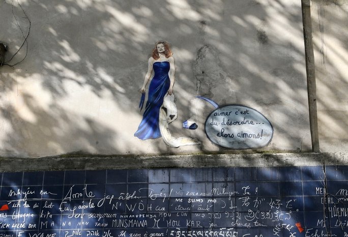 法國 巴黎 蒙馬特Montmartre 聖心堂 小丘廣場 畫