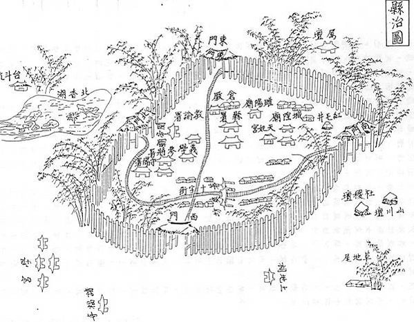 康熙年間諸羅縣治圖