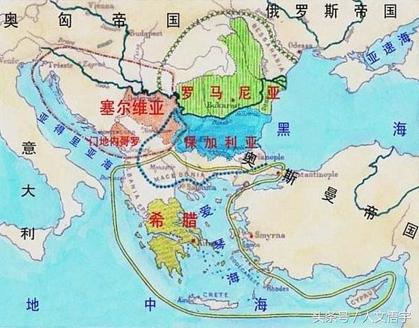 巴爾幹半島歐洲火藥庫/奧斯曼高舉著「勝利之劍」東征西掠，一舉