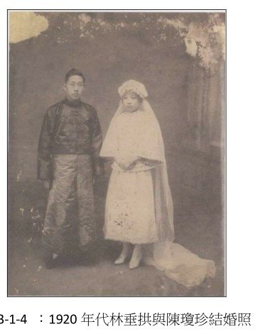 清日早期台灣的婚禮-新郎禮服本為正七品官的官服，使用時須繳納