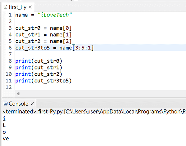 Python Eclipse 初學 入門 教學 字串 處理 結合 分割 截取 插入 字元 長度 split join len 