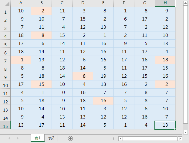 Excel-在活頁簿的2個工作表中標示相同內容的儲存格