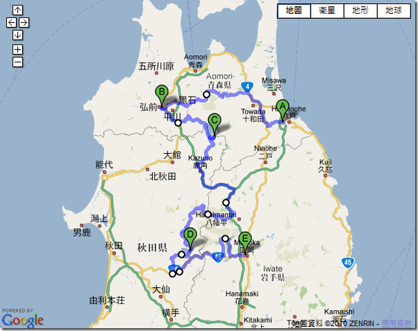 租車路線圖A