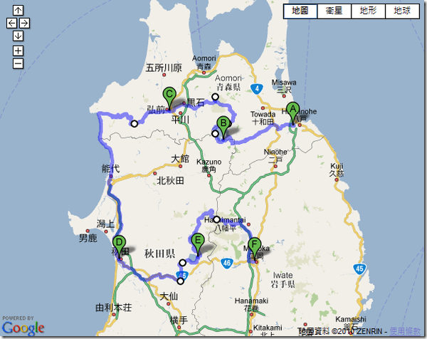 租車路線圖B