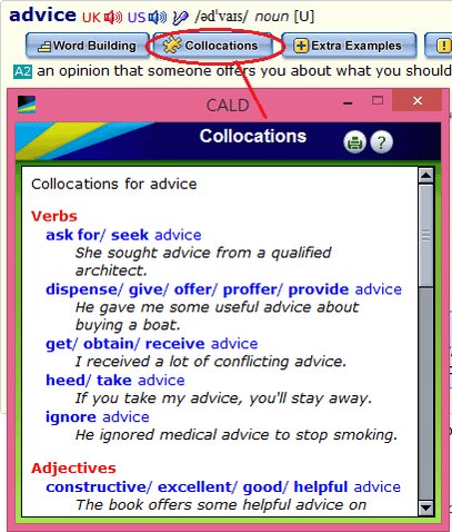 collocations-advice