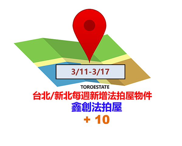 ▌3/11-3/17 台北新北每週新增法拍屋物件(共10件)