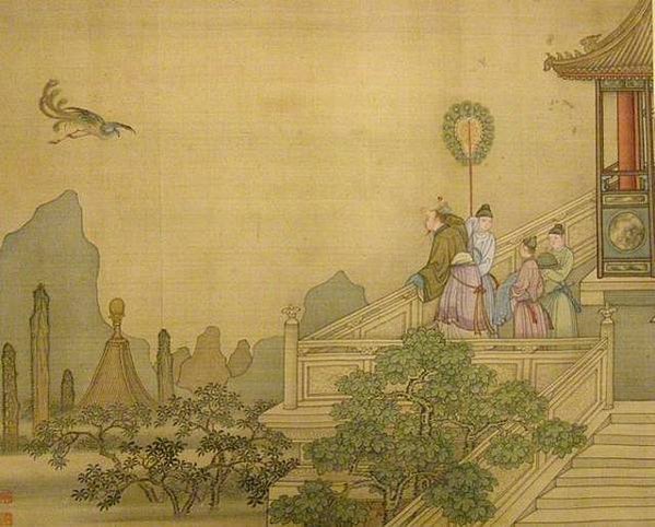道教/神仙冊 冷枚/明·張路神仙圖冊/書堂深居圖/冷枚《萬壽