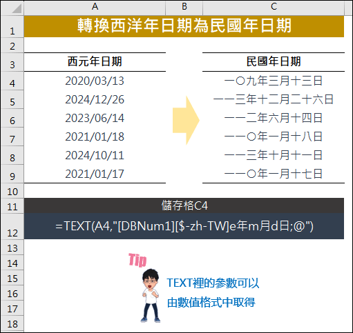 Excel-轉換西洋年日期為民國年日期，並讓ChatGPT也能做到相同結果？