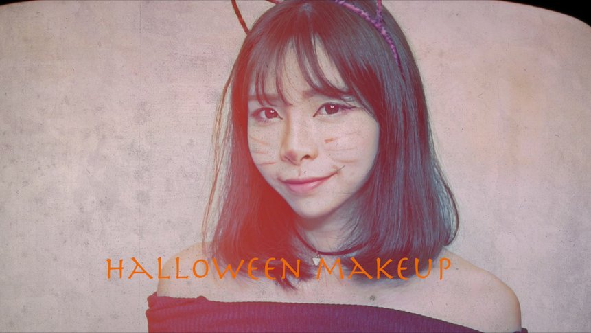 Halloween makeup 萬聖節粉紅貓咪妝容 珂荷莉.jpg