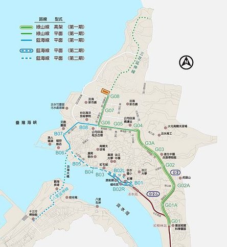 淡海輕軌路線圖